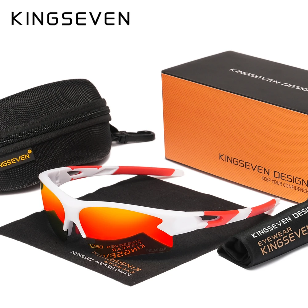 KINGSEVEN Cycling Sunglasses Patent Mountain Anti-UV Men Sports Sun Glasses Goggles Women Outdoor Eyewear Climbing