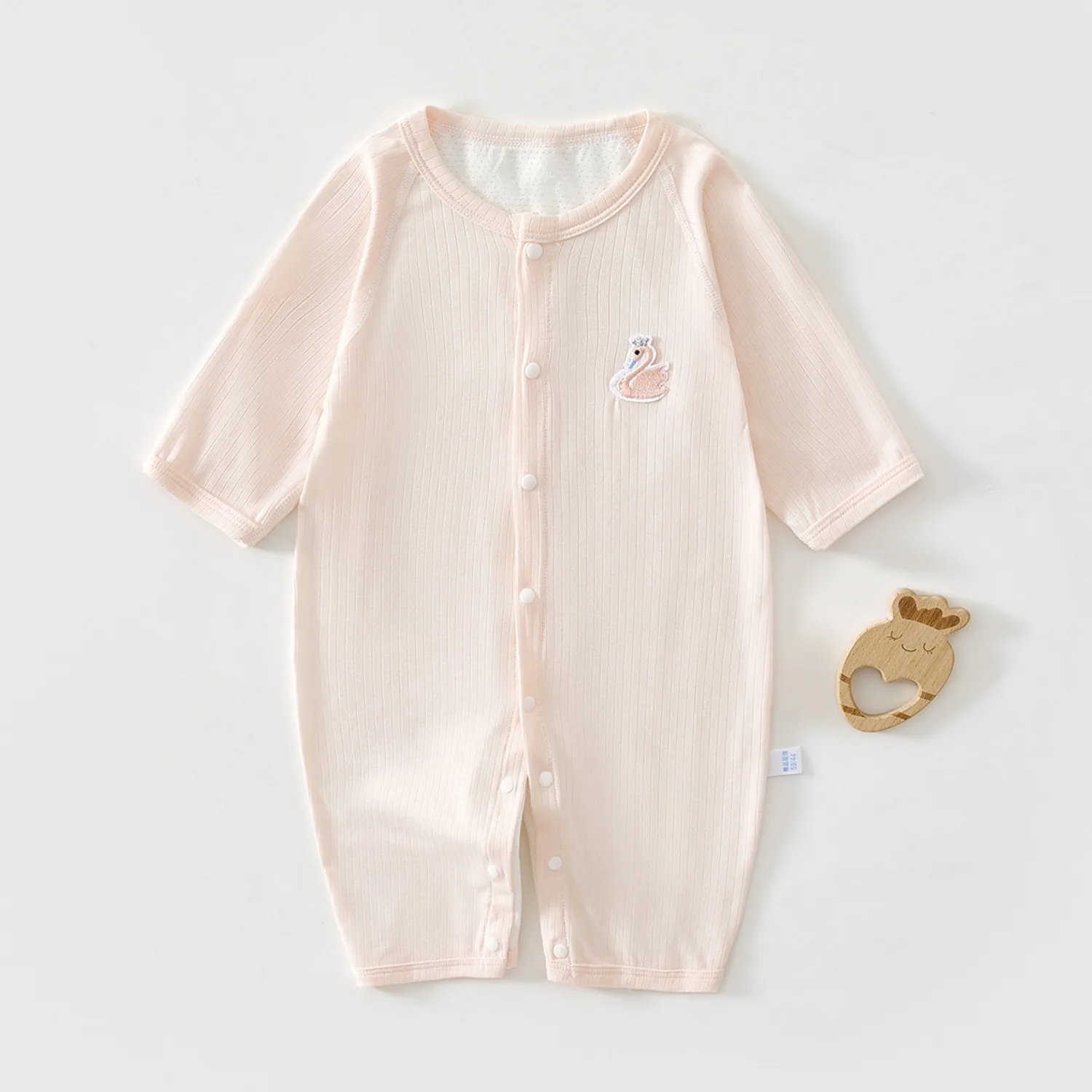 2026 New Summer Baby Clothing Mesh Breathable Men's Baby Jumpsuit Long Sleeved Long Pants Mosquito Proof Baby Clothing