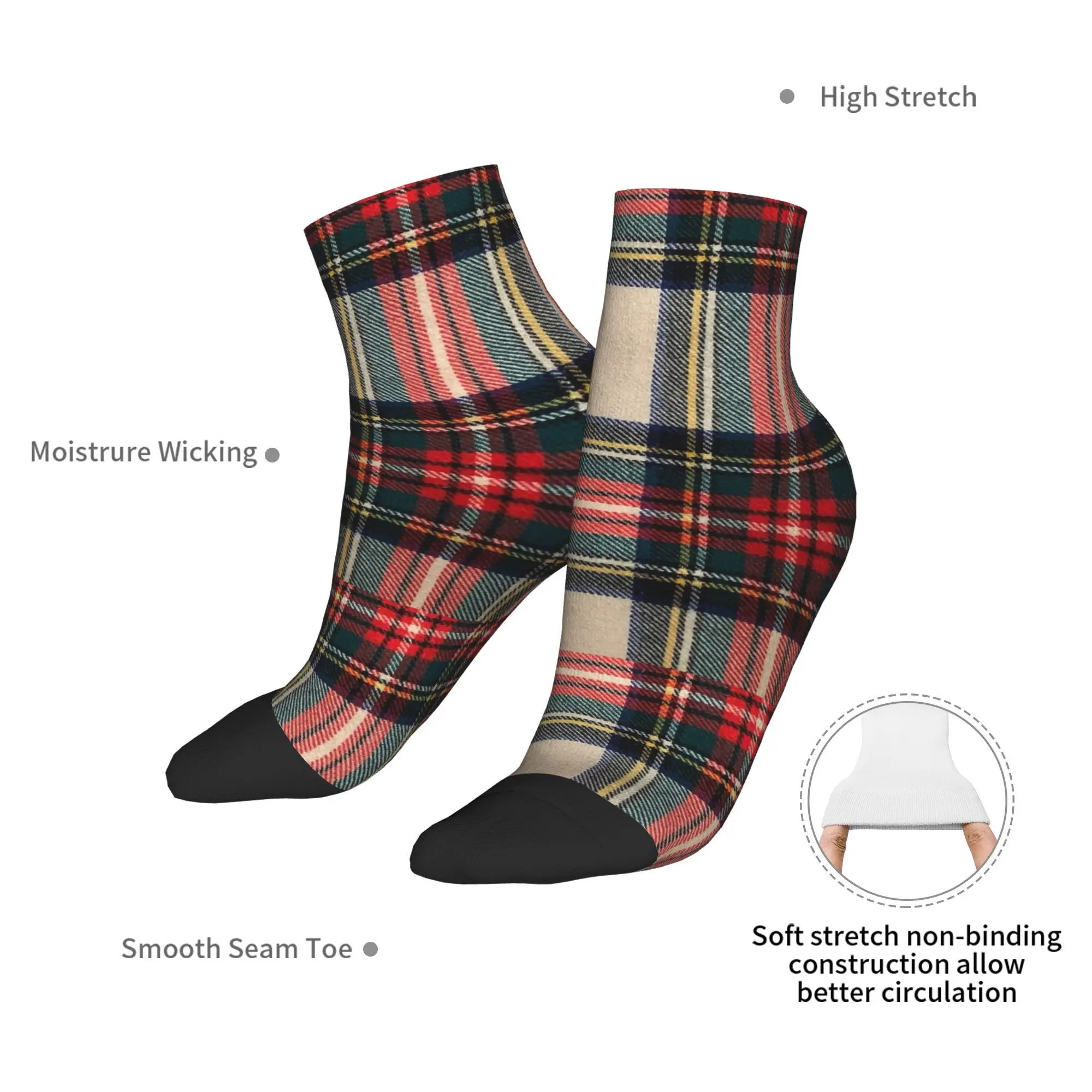 جوارب ستيوارت دريس ترتان، جوارب هاراجوكو الممتصة للعرق، ملحقات جوارب لجميع المواسم هدية عيد ميلاد للجنسين