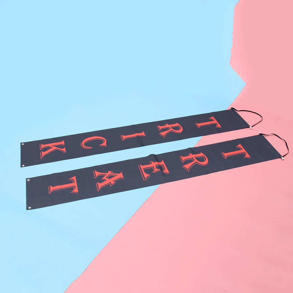 

1Pair Black Halloween Door Curtain with Trick Or Treat Design Party Entrance Decoration Banner for Home Haunted Event Decor