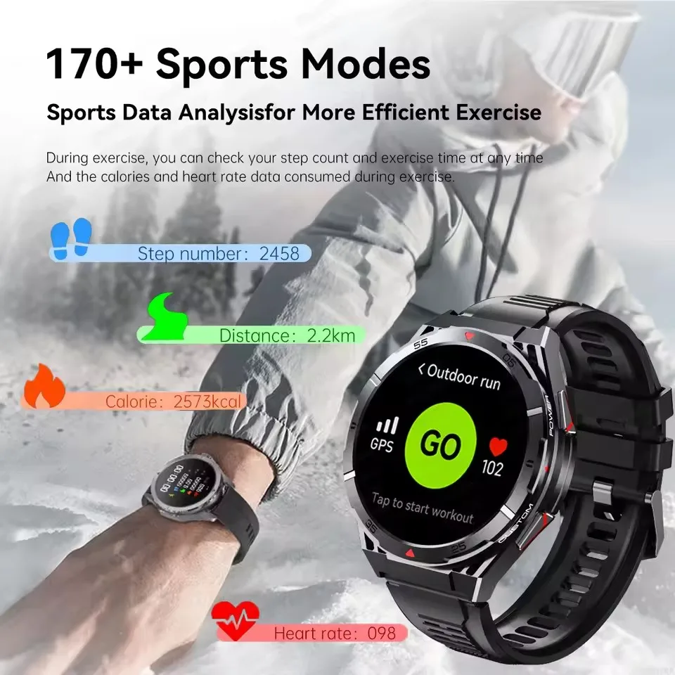 جديد السباحة مقاوم للماء ساعة ذكية 1.43 "AMOLED عرض 24h مراقبة الصحة 480mAh عمر البطارية GPS الرياضة Smartwatches لشاومي