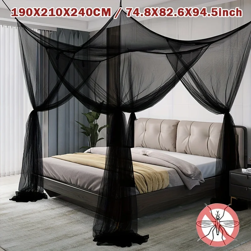 

A large anti-mosquito curtain, a four-door elegant bed canopy, suitable for bedrooms and guest rooms.