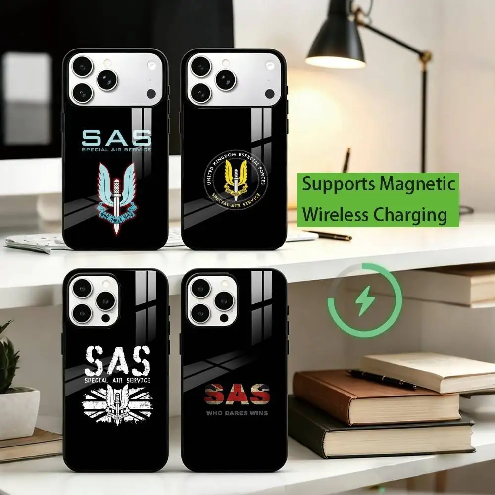 

Special Forces Theme SAS Phone Case For iPhone17,16,15,14,13,12,11 Plus,Pro Compatible with magnetic wireless charging