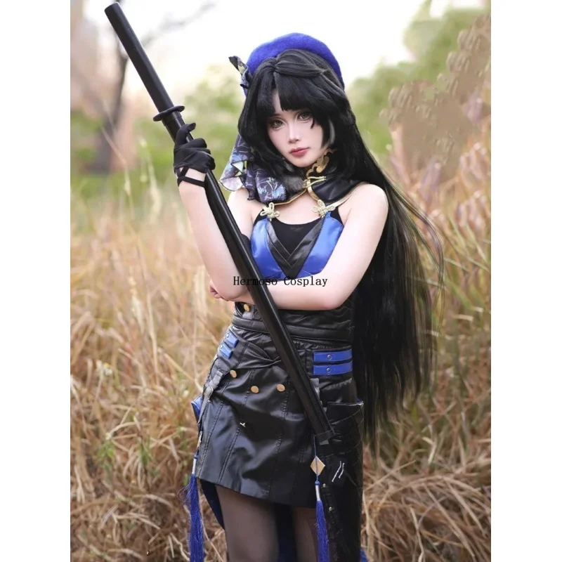 Yangyang Cosplay Costume Game Wuthering Waves Suit Cool Unifrom Dress Role Play Halloween Party Role Play Outfit Women XS-XXL