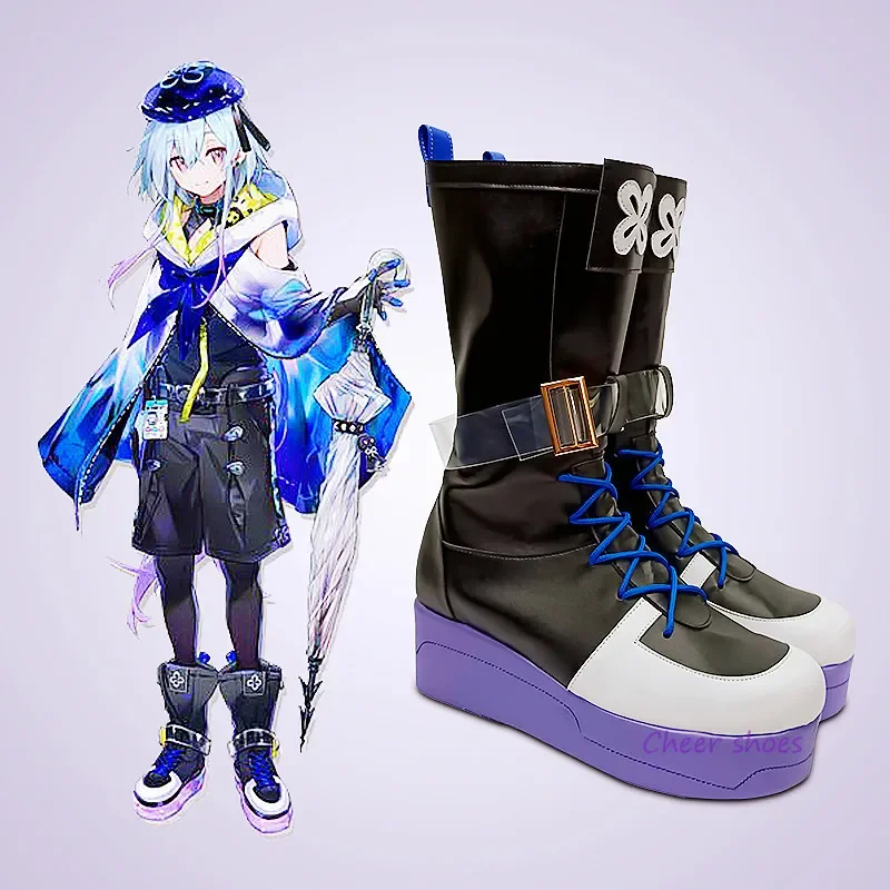 Game Arknights Mizuki Cosplay Shoes Halloween Party Mizuki Cosplay Costume Prop Unisex Boots Comic Men Costume Accessory