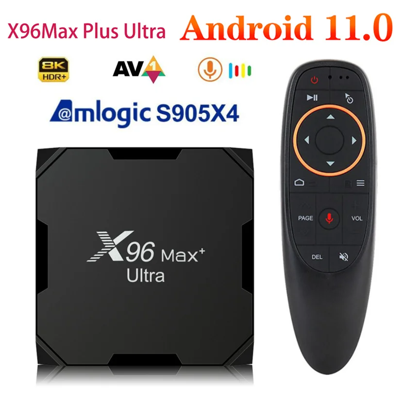 

New X96Max Plus Ultra Smart TV Box Android 11 Amlogic S905X4 Support AV1 8K Internet TV Player X96 Max Set Top Box