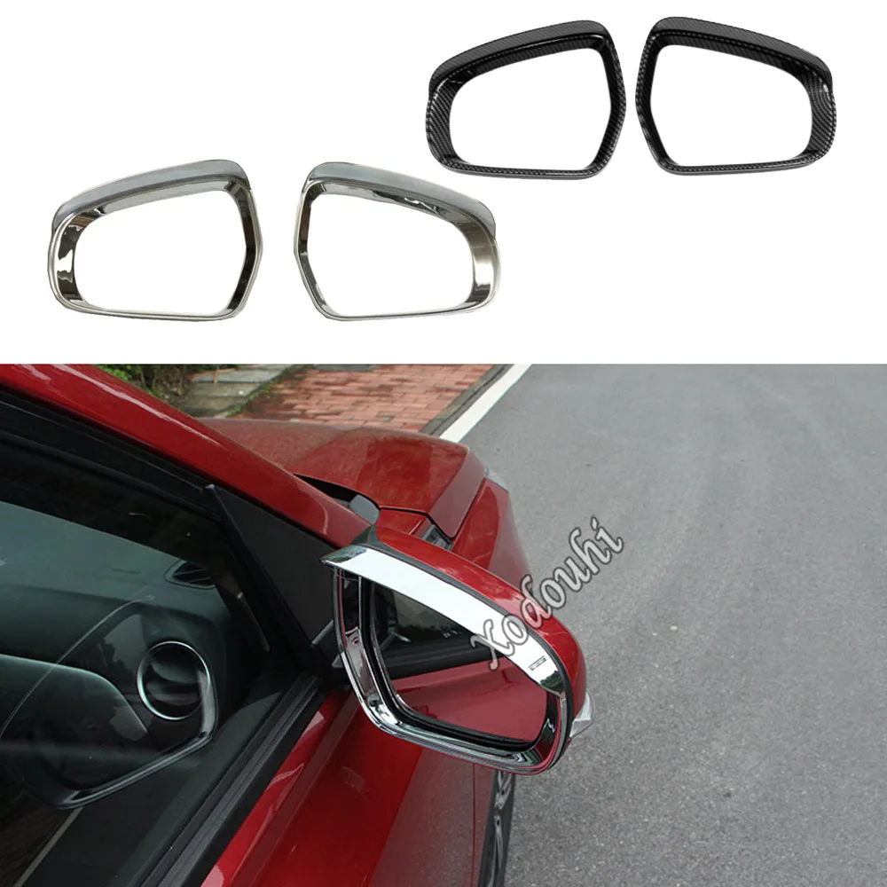 For Suzuki Vitara 2016 2017 2018 2019 2020 Stick Rear View Side Glass Mirror Trim Frame Rain Shield Sun Visor Shade ABS Eyebrow