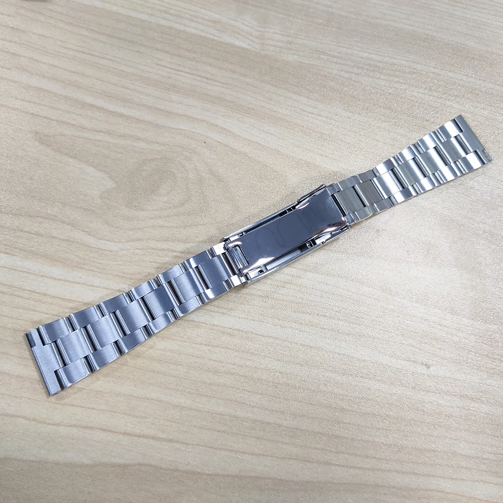 CARLYWET Band 20 22mm Solid Straight End Screw Links Silver Brushed Glide Lock Clasp Steel Watch Strap For Rolex SUBMARINER