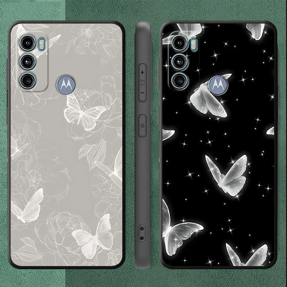 Case for Motorola Moto Edge 20 Pro One Fusion Plus Edge 30 Fusion Edge 30 Neo Edge 20 Lite Edge 30 Cover Butterfly Retro Black