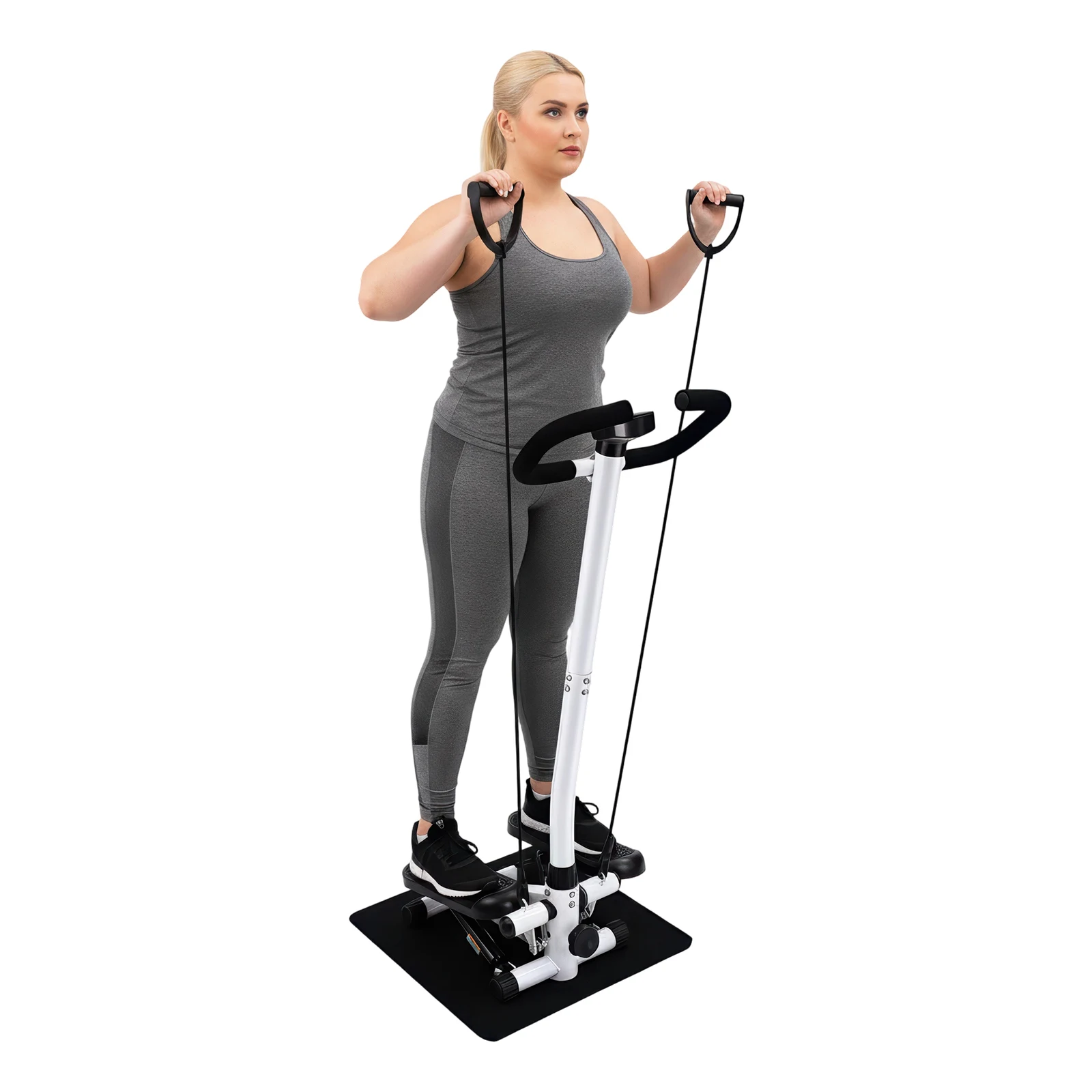 Fitness-Stepper Übungsgerät mit Griffen, höhenverstellbar für Gewichtsverlust und Körperformung – Detail 21