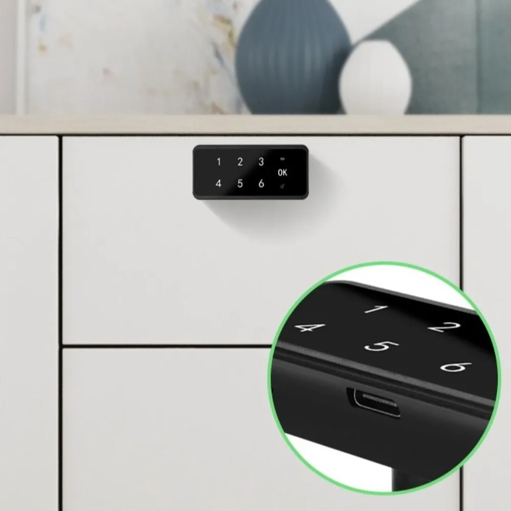 Plastic Smart Password Lock Electronic Sensor High Security Smart Drawer Lock Easy To Install Invisible Hidden