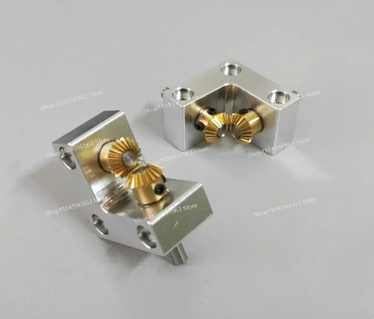 ตัวแปลงเกียร์แบบเบเวล 90 องศา อัตราทด 1:1, แกนเข้า-ออกขนาด 4 มม. ตัวลดความเร็วแบบละเอียดขนาดเล็กสำหรับระบบส่งกำลัง