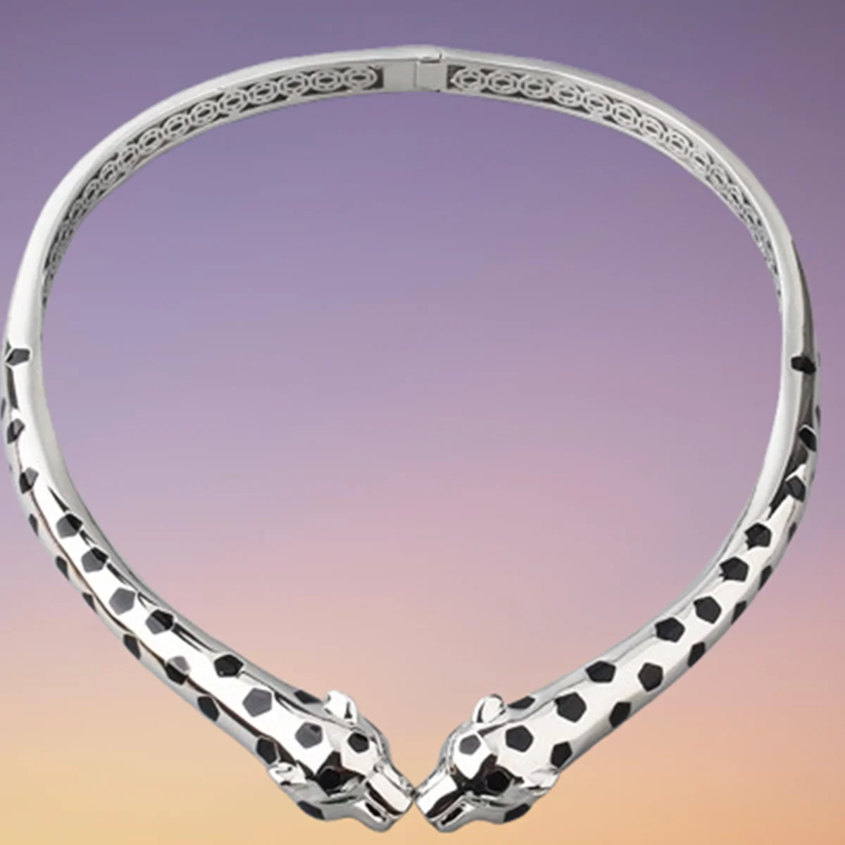 

Smooth Luxury Choker Necklace for Women Black Spot Double Panther Necklaces 18K Gold Plated Leopard Jewelry Collars Wholesale