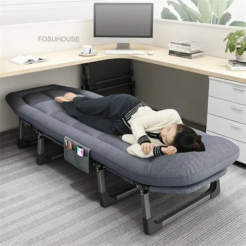 الحديثة الحد الأدنى سرير قابل للطي المحمولة سرير النوم داخلي مكتب الغداء استراحة الترفيه الفردية كرسي سرير أثاث غرفة نوم