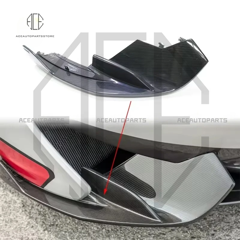 

Dry Carbon Fiber Fabric Car Front Bumper Lip Splitter For Mclaren 540C 570S Upgrade To V Style Auto Accessories