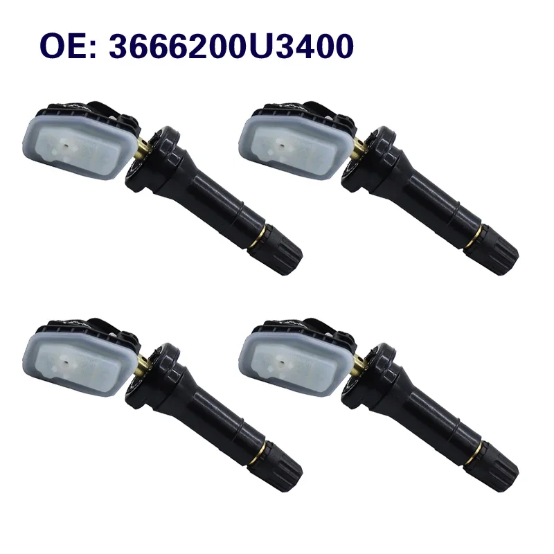 4PCS TPMS Sensor 3666200U3400 Tire Pressure Monitor Sensor 433MHZ for JAC S4 2019 2020 New Auto Parts