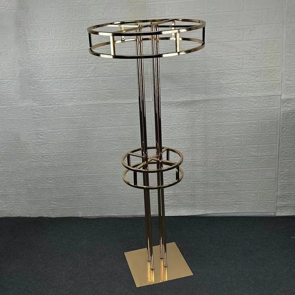 

Shinning Gold Flower Rack Tall Metal Wedding Centerpieces Flower Stand For Wedding Event Table