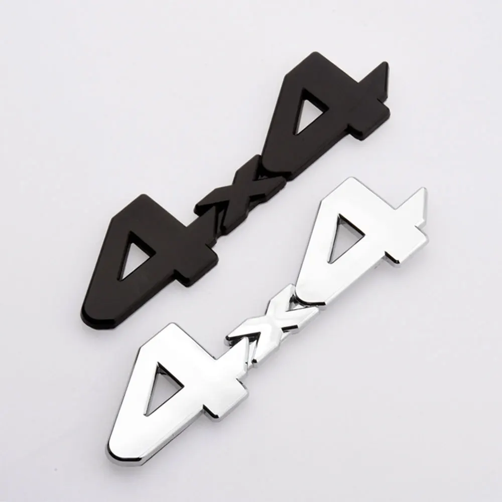 Logotipo de Metal 3D, letras de emblema 4x4, pegatina para maletero trasero de coche, insignia para Rc todoterreno Tacoma Hilux Land Cruiser 4X4, accesorios adhesivos