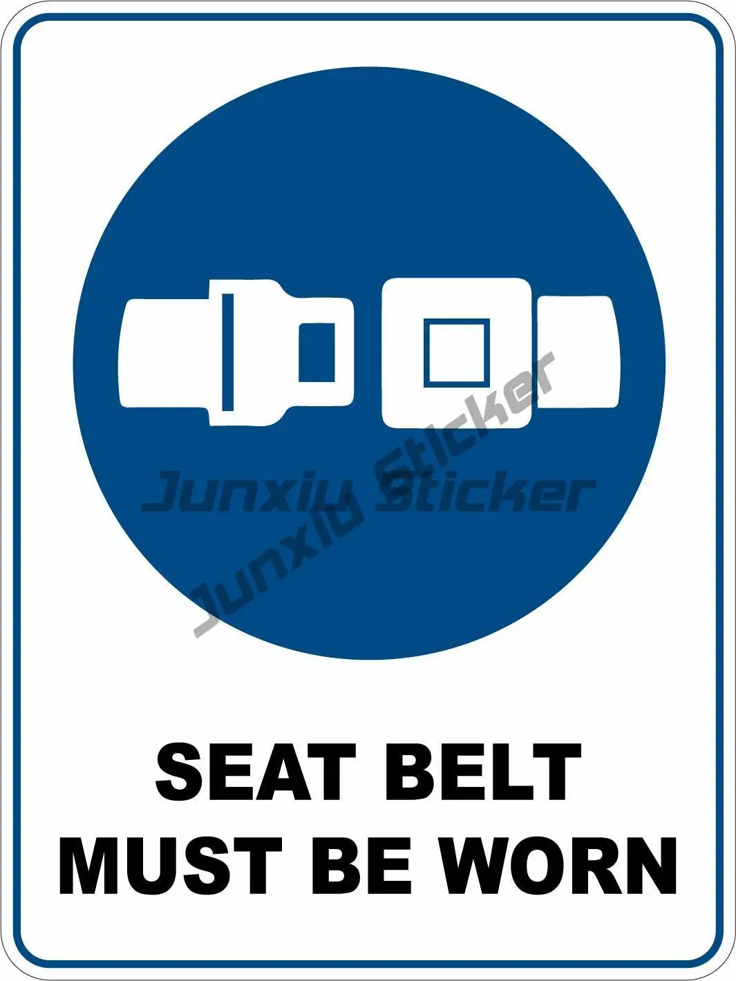 

Seat Belt Must Be Worn Mandatory Safety Sign Plaquard Car Sticker Decal