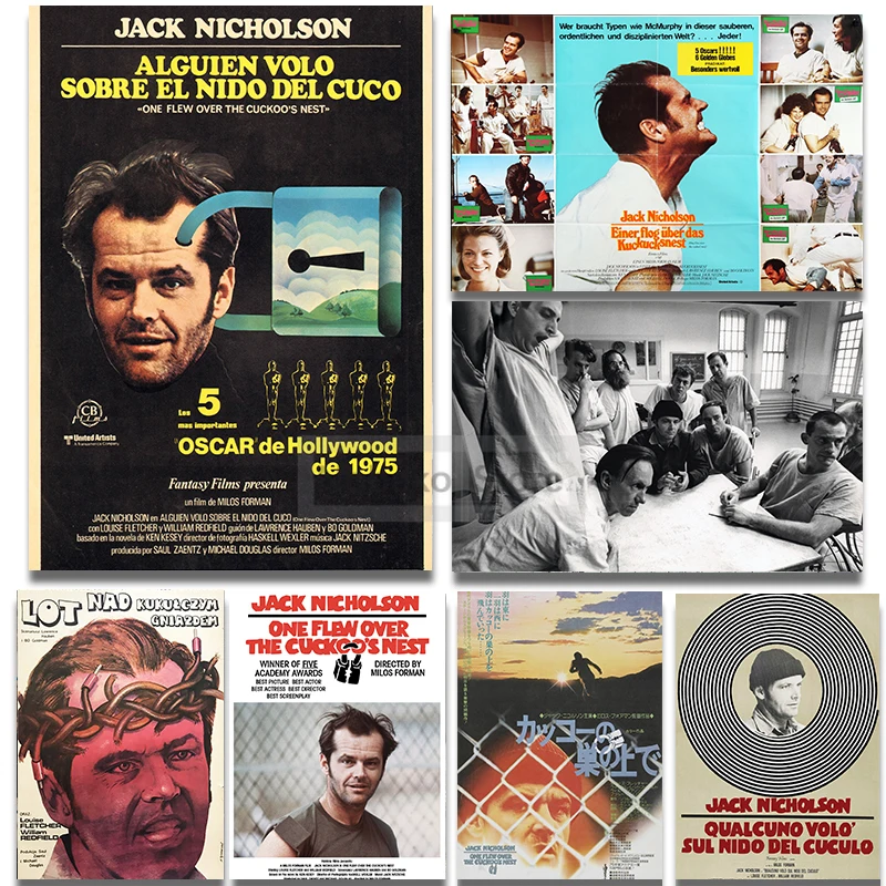 American Classic Plot Movies One Flew Over the Cuckoo's Nest Poster and Prints Canvas Painting Wall Art Pictures Home Room Decor