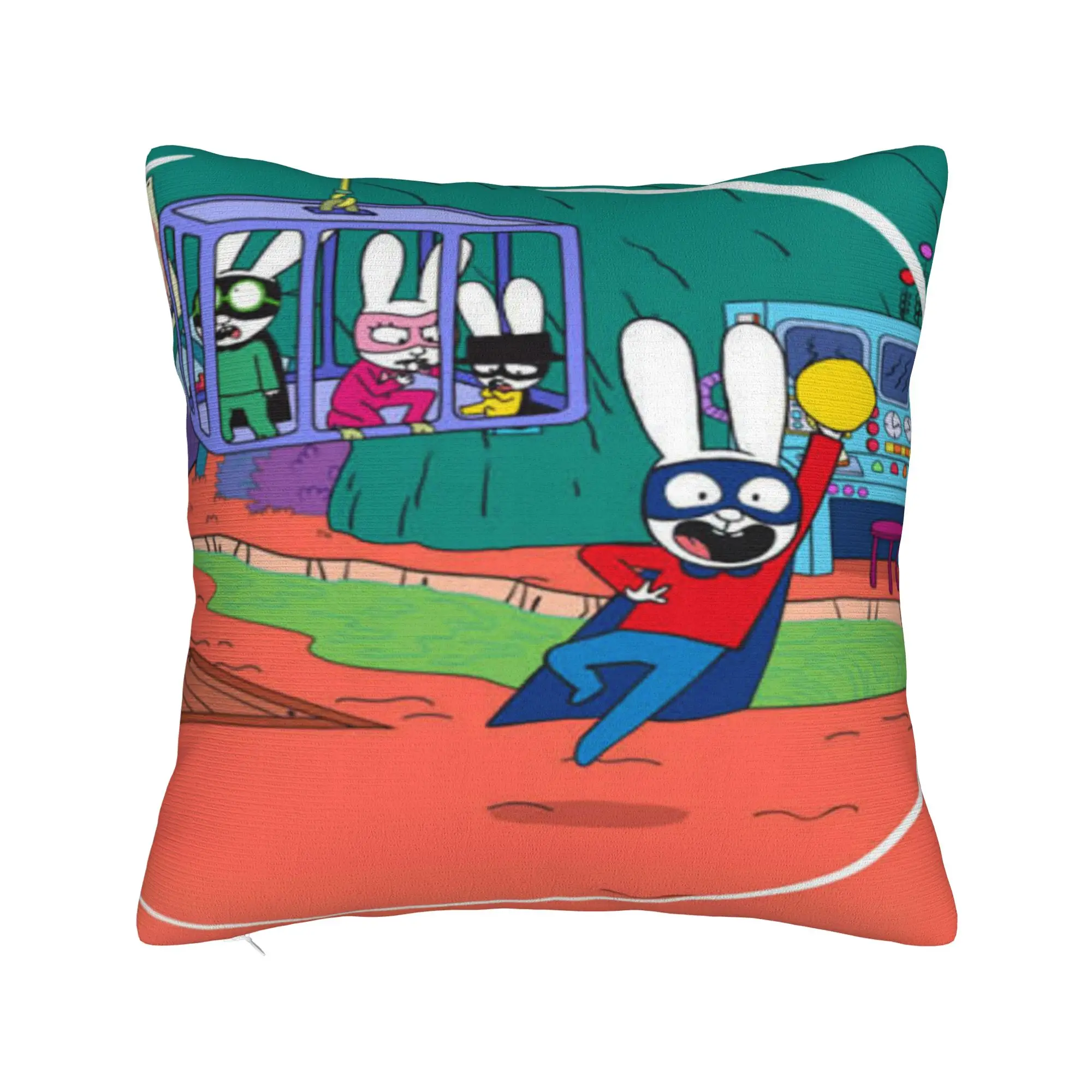 Simon Super Rabbit Printed Pillowcase Cushion Cover  Pillow Covers New Style Home Decoration Zipper Multi-Size