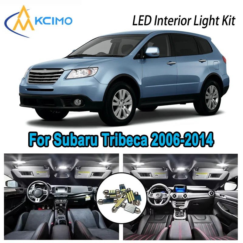 

Premium Bright LED Interior Light Kit for Subaru Tribeca 2006-2014 2008 2009 2010 Dome Map Trunk Car Lamps with Canbus No Error