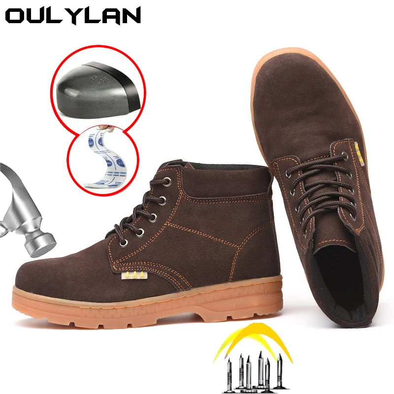 

Steel Toe Anti Smashing and Anti Piercing Safety Shoes High Top Boots Anti Scalding Welding Shoes Men Work Safety Boots