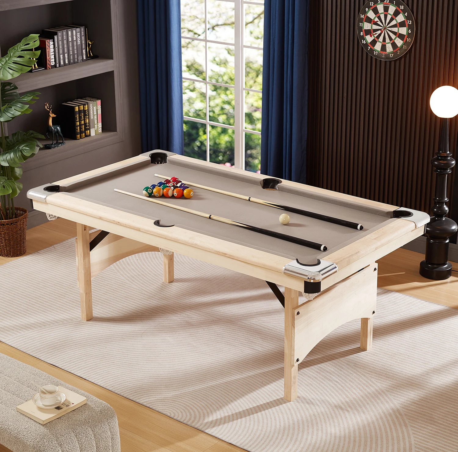 5ft 3 in 1 Solid Wood Foldable Billiard Pool Table, High Quality Indoor Game Table, Gtsports New Arrival