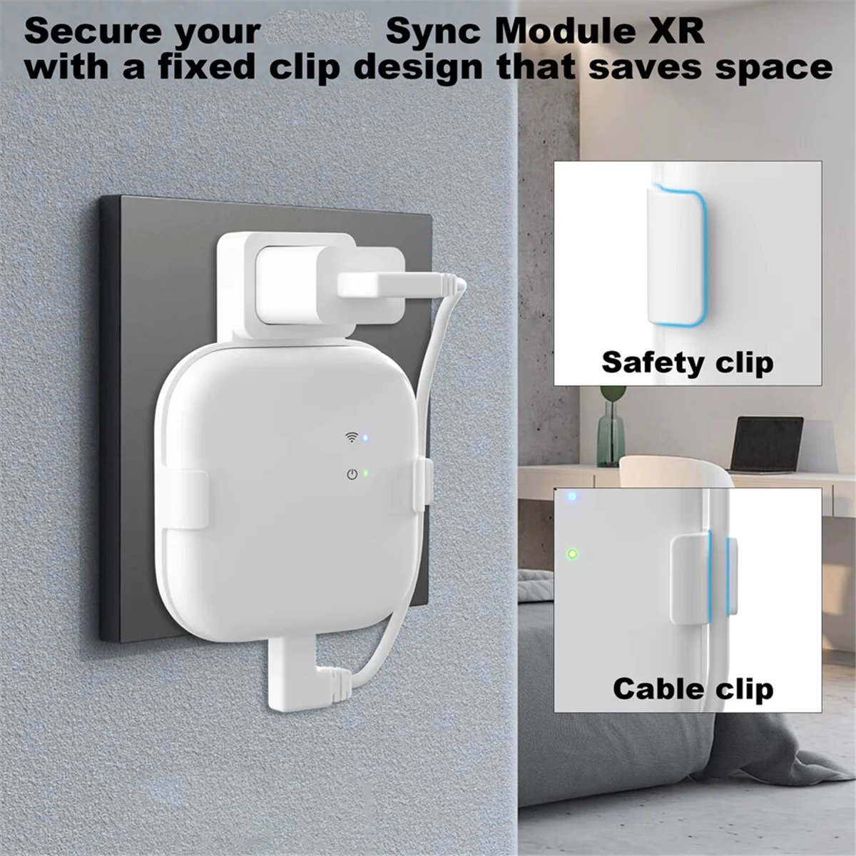 Soporte de pared A71Z para sincronizador de soporte XR, soporte de almacenamiento de suspensión de enchufe de sincronizador estándar USB