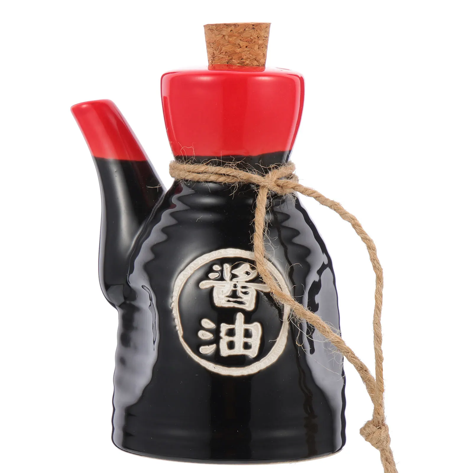 

Ceramic Condiment Bottle Soy Sauce Container Vinegar Jar Easy Control Dosage Elegant Dining Table Tool