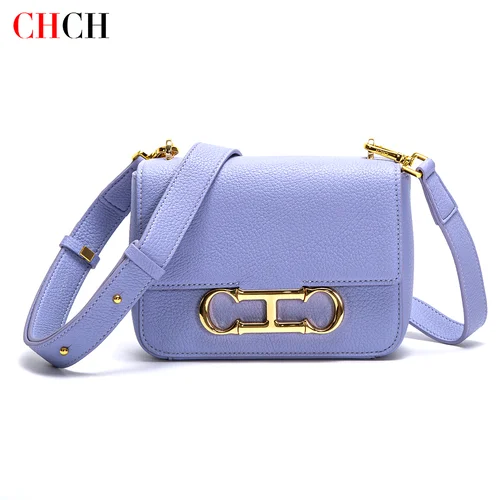 Imagen 1 del producto CHCH Bolso cruzado para mujer, bolso cuadrado pequeño con tapa clásica, bolso cruzado clásico de PU para viajeros de negocios