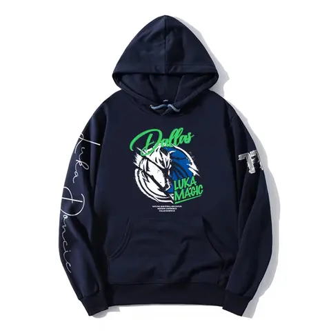 Dpoy 농구 운동복 남성용 후드 스웨터 플러스 벨벳 루카 동치치, 루즈 라지 사이즈, 빈티지 힙합 스타일, 오리지널 디자인 Best5