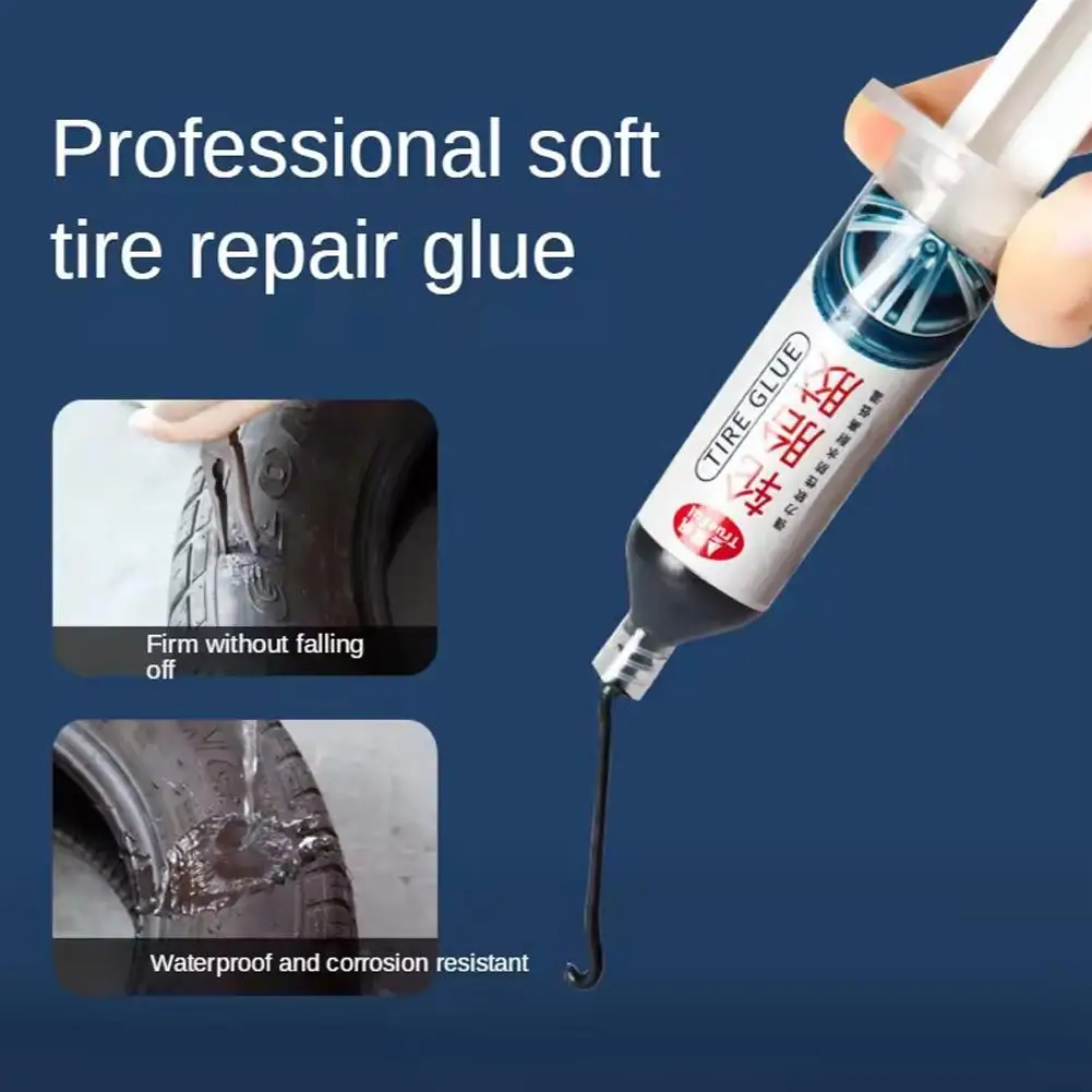 New Tire Repair Glue Liquid 30ML Strong Rubber Glues Adhesive Non-corrosive Tools Black Leather Repair Wear-resistant Car Z4X3