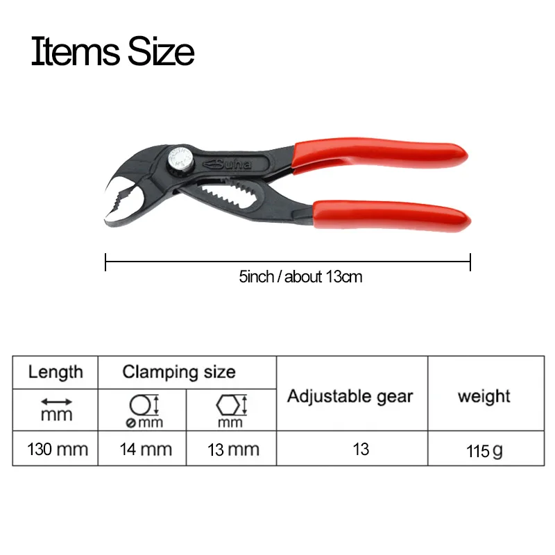 New 5inch Mini Quick Switch Adjustable Stenciled Crescent Wrench Small Pipe Pliers Multi Functional Shifting Spanner Pump Clamp