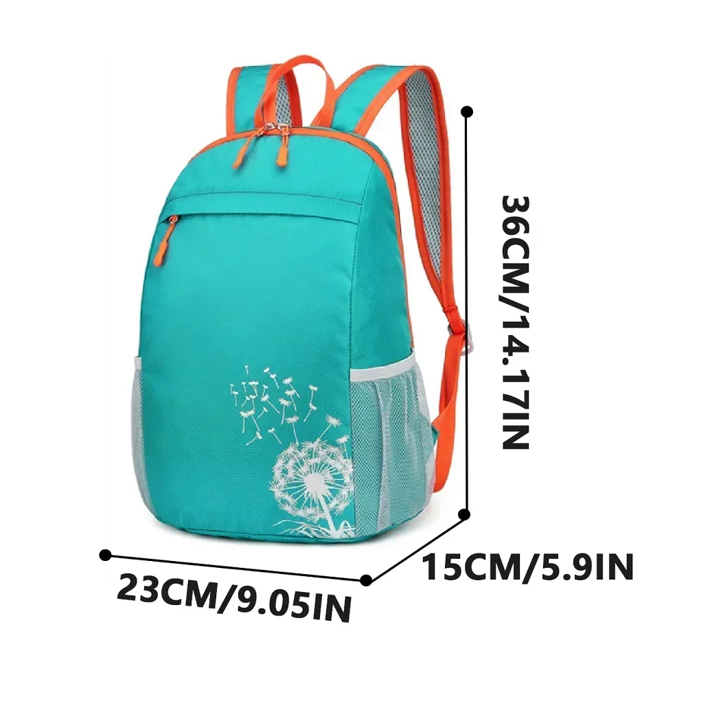 Foldable campus backpack, large capacity waterproof lightweight bag, outdoor travel storage bag