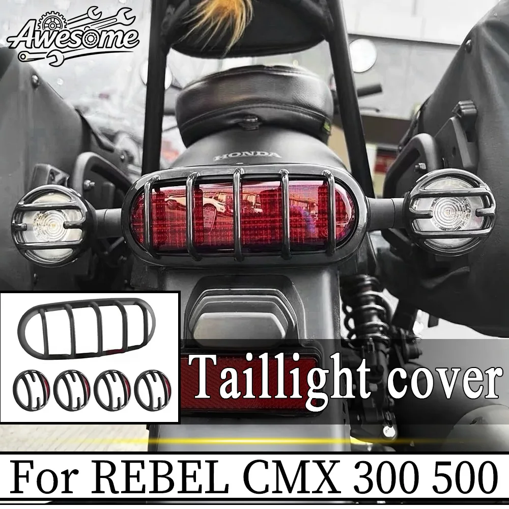 For Fit honda REBEL 300 REBEL 500 CMX300 CMX500 Modified Lamp Cover Set For Front Indicators And Rear Tail Light