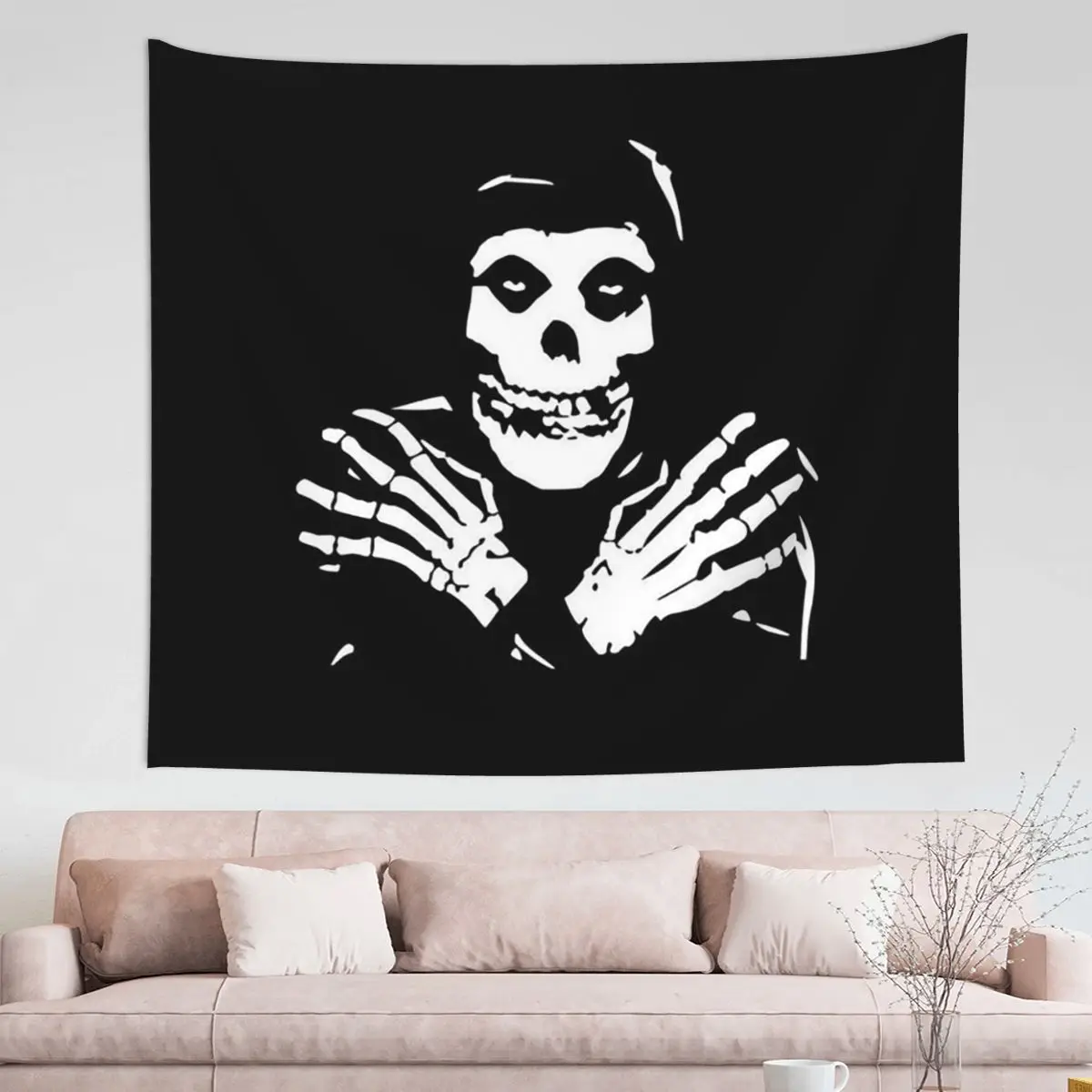 

Misfits Skull Tapestry Wall Hanging Hippie Fabric Tapestries Fantasy Decoration Room Decor Yoga Mat