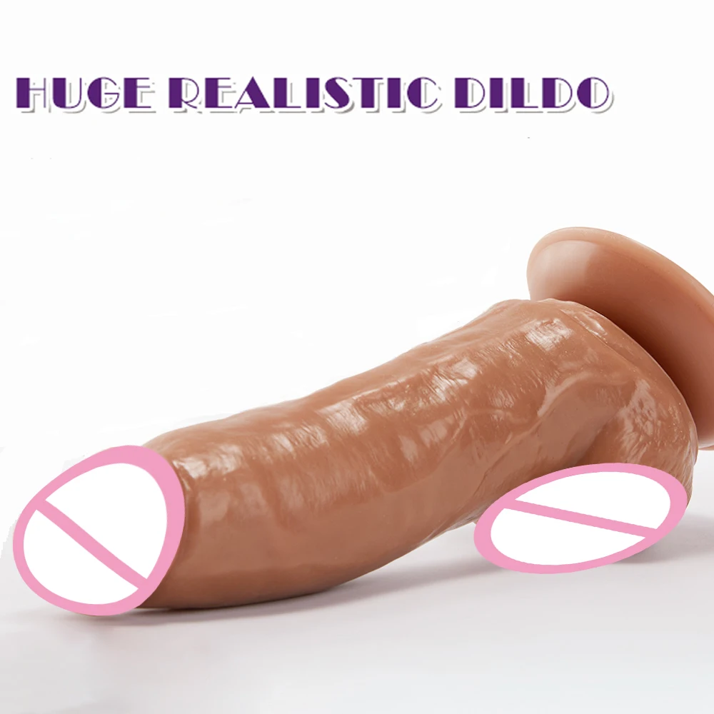 Vein Huge Dildo Thick Cock Double Silicone Penis Adult Sex Toys For Woman Vagina Anal Masturbation Soft Realistic Big Penis