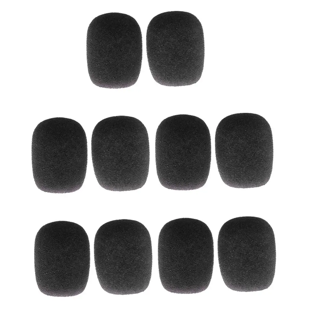 10 Packs Studio Microphone Windscreen Anti-noise Sponge Foam Wind Mic