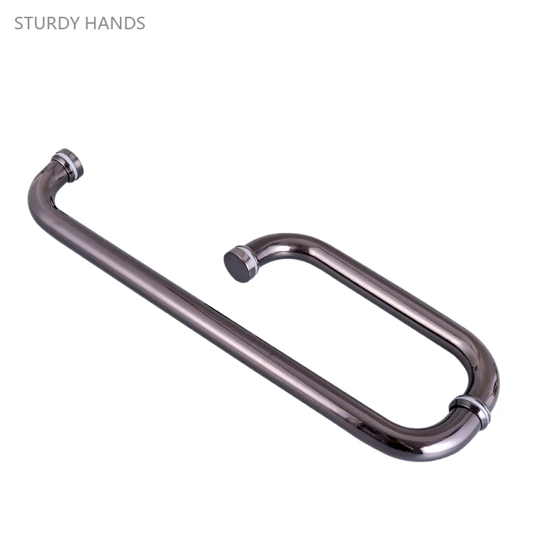 

1 set of 304 stainless steel bathroom handles bathroom shower room glass doors L-shaped door handles