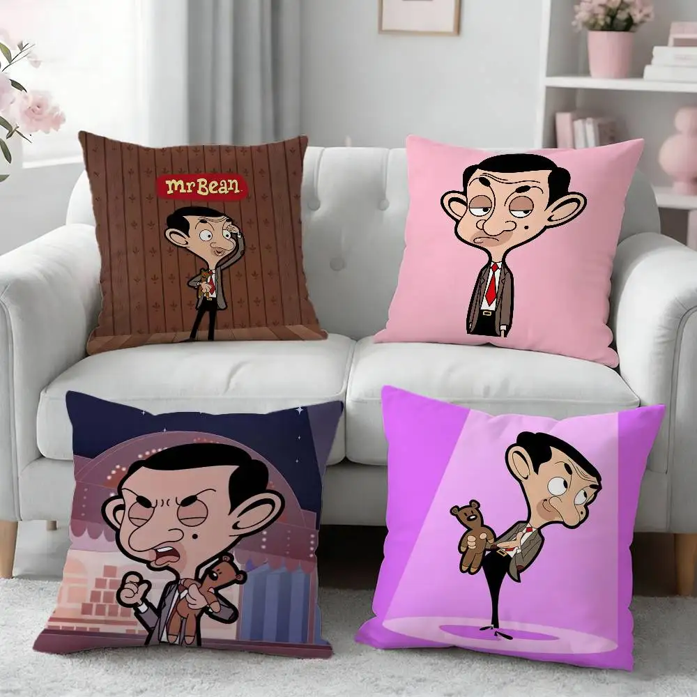 Mr Bean Pillow Case Pattern Printed Pillowcase For Living Room Sofa Cushion Cover