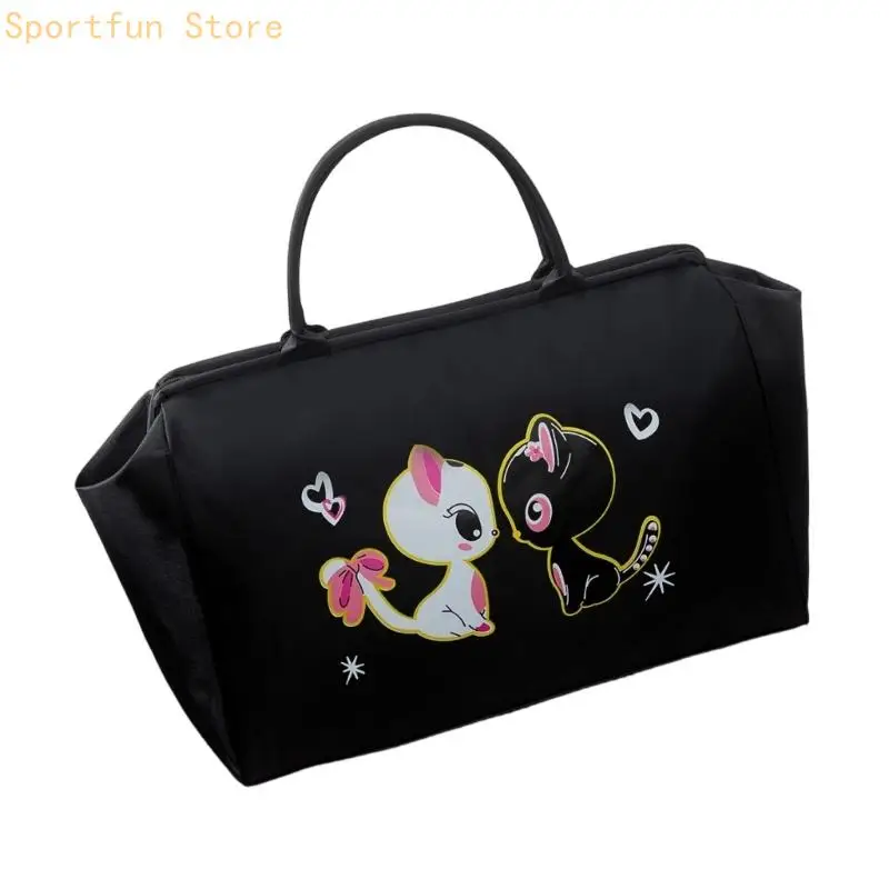 

Heavy Duty Oxford Cloth Weekender Bag With Portable Handle Accent Gym Workout Overnight Stay Essential Handbag X7JD