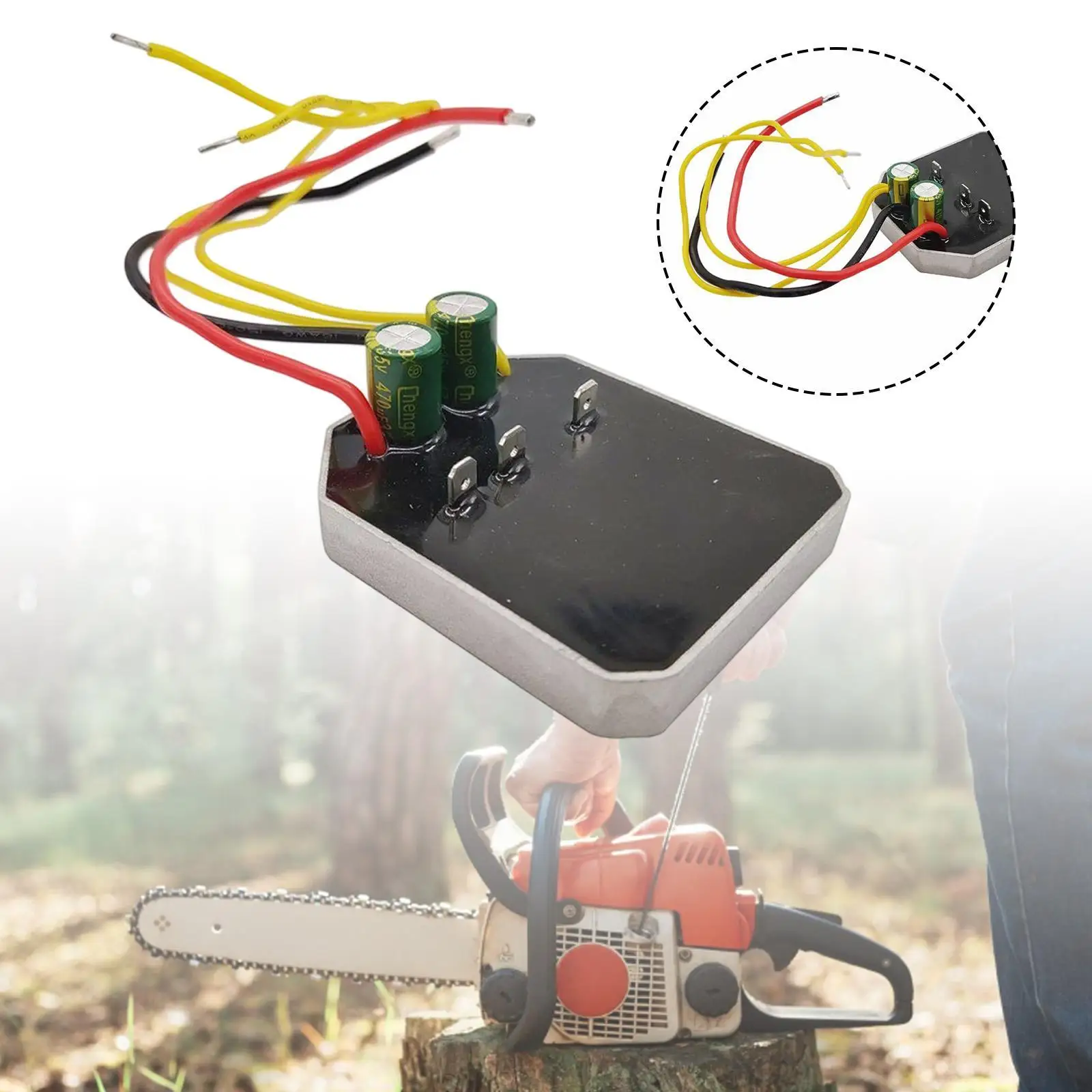 

Controller Board for 12 inch Brushless Electric Chainsaw Sturdy Practical Maintenance Easy Installation Accessories Replacement