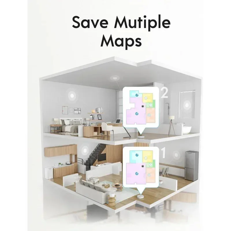 مكنسة كهربائية روبوت ECYeedi من ECOVACS، ممسحة، تجفيف ممسحة ذاتي، غسيل، تفريغ ذاتي، رفع ممسحة تلقائية 8 مم، 2 سم لتسلق العوائق