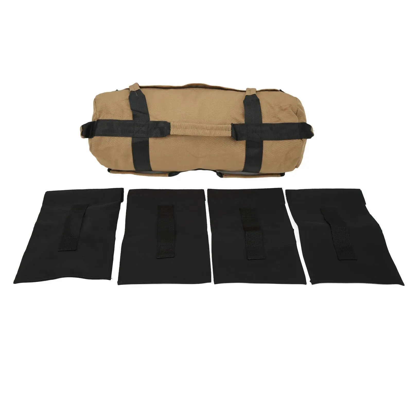 Adjustable 6-Handle Fitness Sandbag for Indoor Gym Workouts - Multi Purpose Weight Bag with Oxford Fabric and Filler Bags