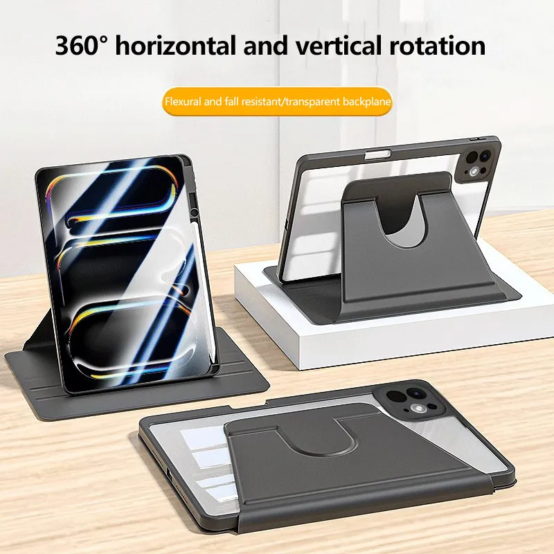 

Rotation Acrylic Case For iPad Air 13 inch 2024 Pro 11 5th Air11 Air6 Pro13 Air 5 4 3 2 1 10th 10.9 10.2 9th 9.7 Mini 6 Pro12.9