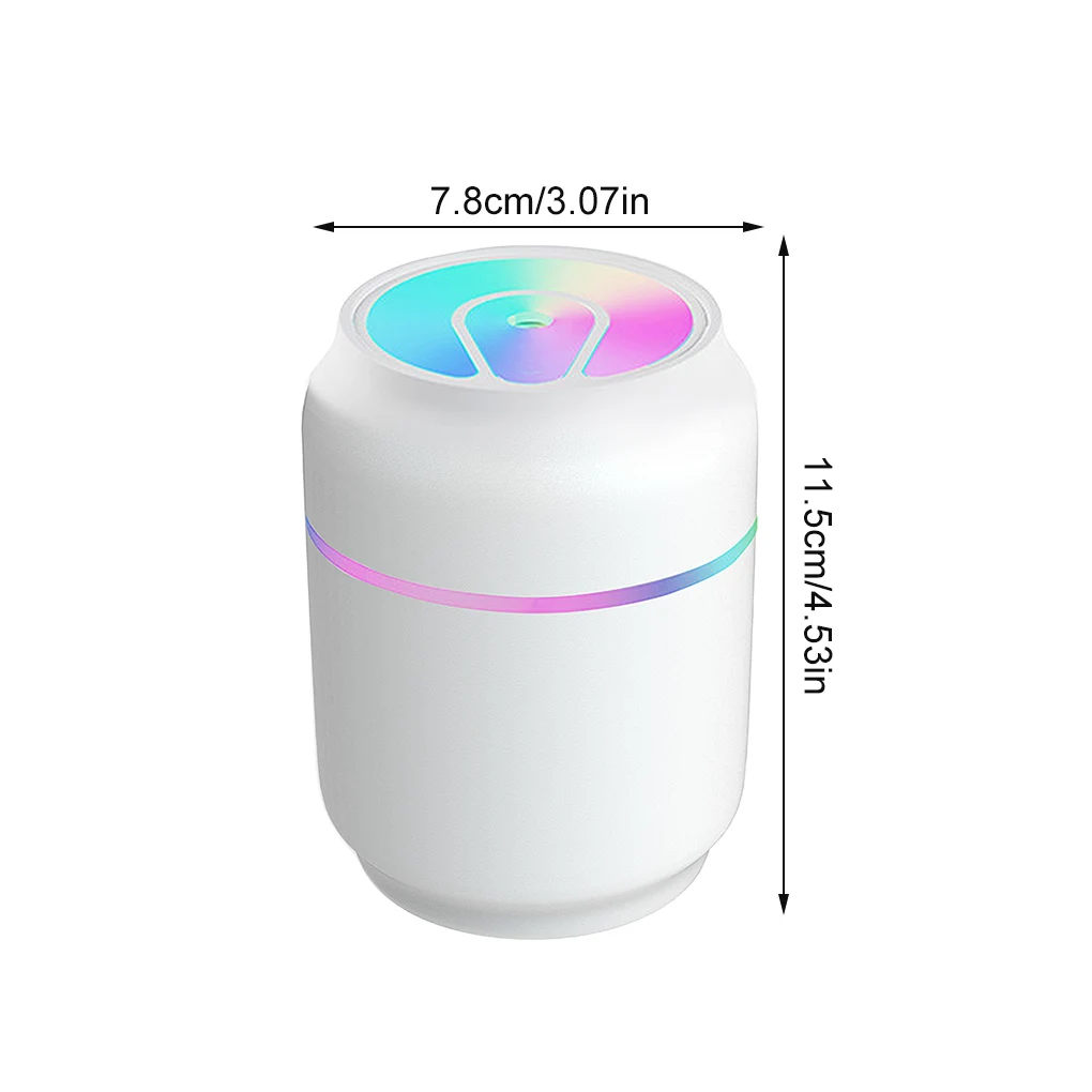 

Air Humidifier 200ml USB Colorful Light Mist Diffuser Adjustable Oil Essential Sprayer for Home Office Car Pink