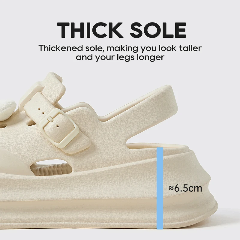 UTUNE 6.5 سنتيمتر ارتفاع الصيف صندل نسائي قباقيب مسطحة مع لطيف القط الصيد حذاء السحر إيفا لينة ومريحة تصميم حزام الظهر