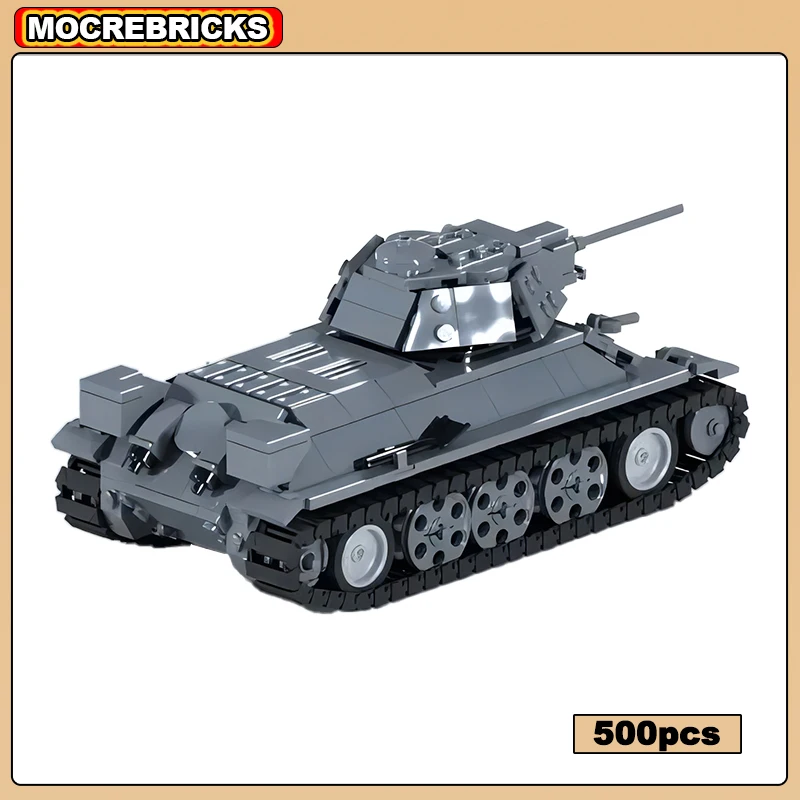 MOC Building Blocks Army Weapon T-34-76 WW2 Military Medium Tank Main Battle Panzer DIY Technology Bricks Model Kid's Toys Gift