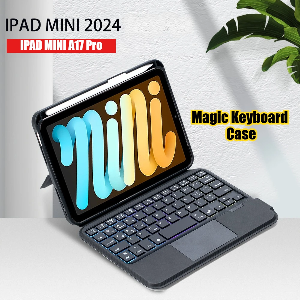 

New Magic Keyboard Case for APPLE IPad Mini A17 Pro 8.3 Inch 2024 Mini 7 6 Detachable Backlight Touchpad Magnetic Keypad Cover